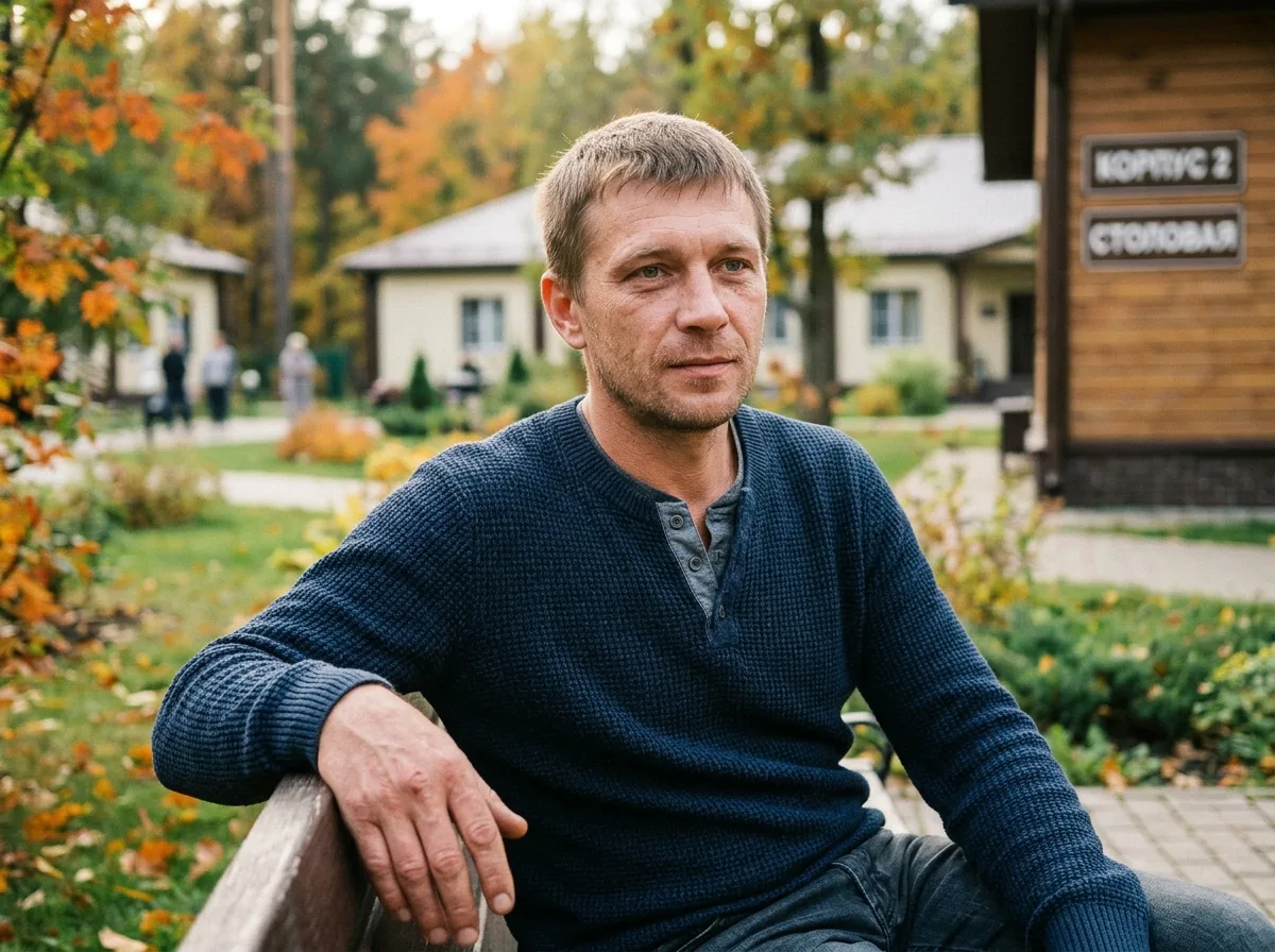 Сергей М., мужчина 38 лет, фото для отзыва, портрет пациента наркологической клиники